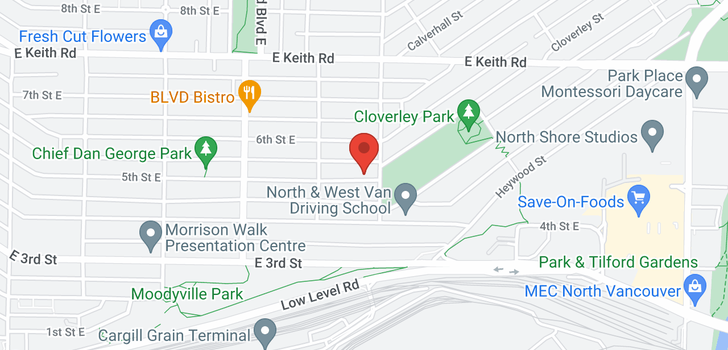map of 836 E 5TH STREET